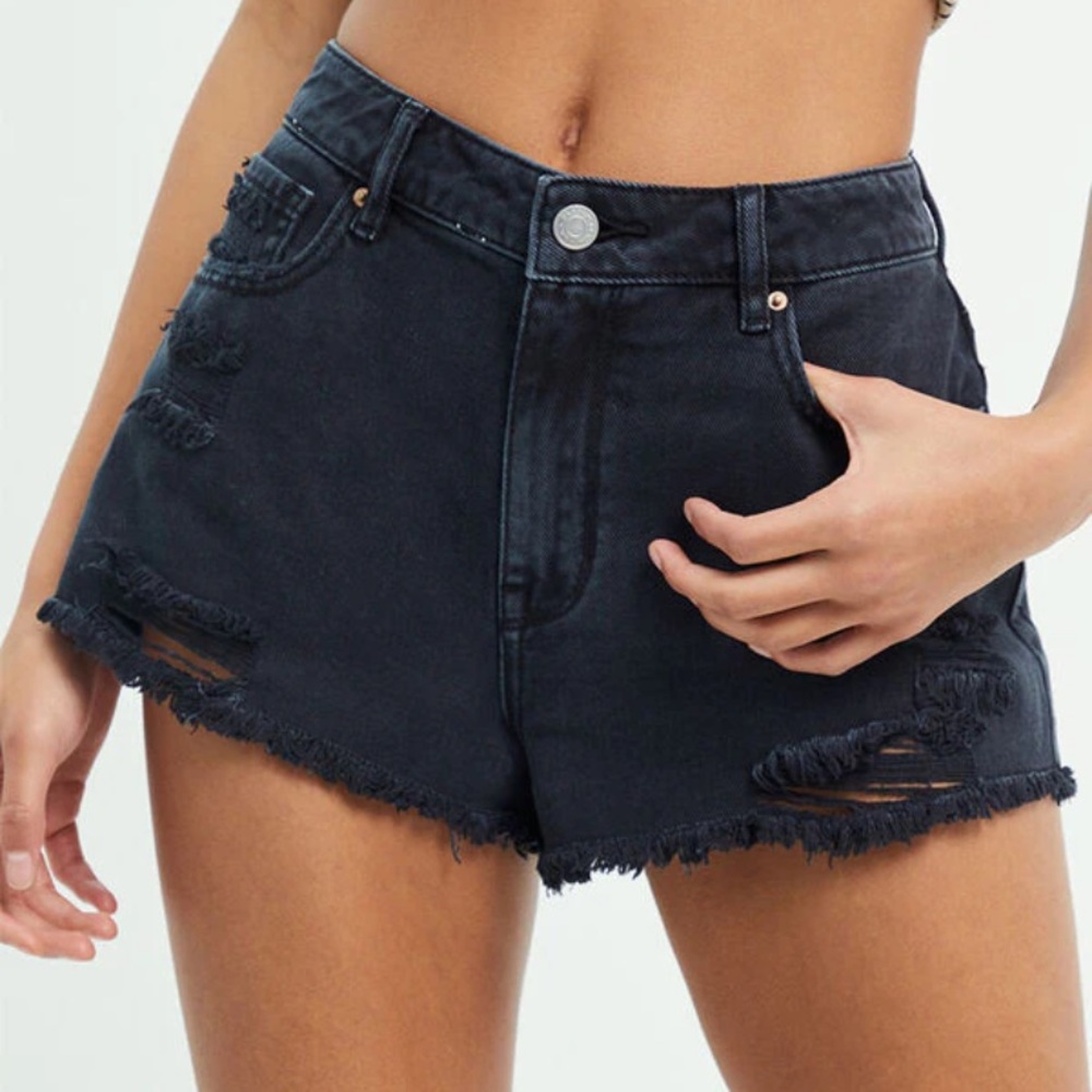Pacsun Black distressed shorts